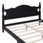 Cadre de lit plateforme en bois grand format, lit plateforme de style rétro avec support en lattes de bois, noir-329278157-329278146