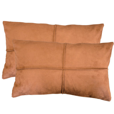 MicroSuede Throw Pillow , Faux Suede Cushion (Pack of 2)