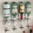 Bar Cabinet with Charging Station and Sliding Barn Doors-359831738