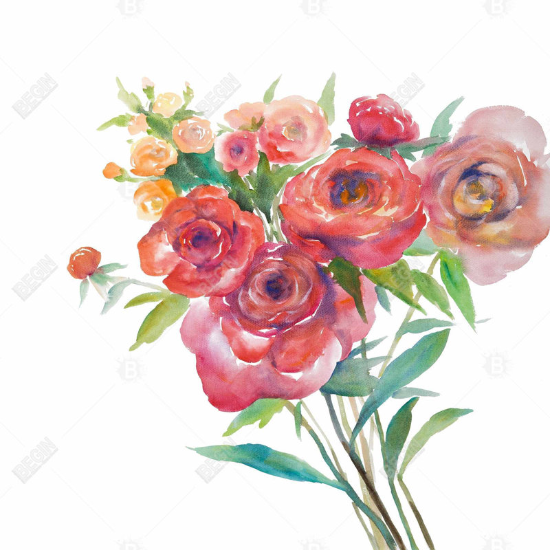 Floral – Polyester Shower Curtain, Dye Sublimation Print, 71" W × 74" L