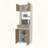 Tall White Kitchen Pantry with Drawer and Two Interior Shelves