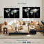 «Mysterious World Map», reproduction sur toile-392081512
