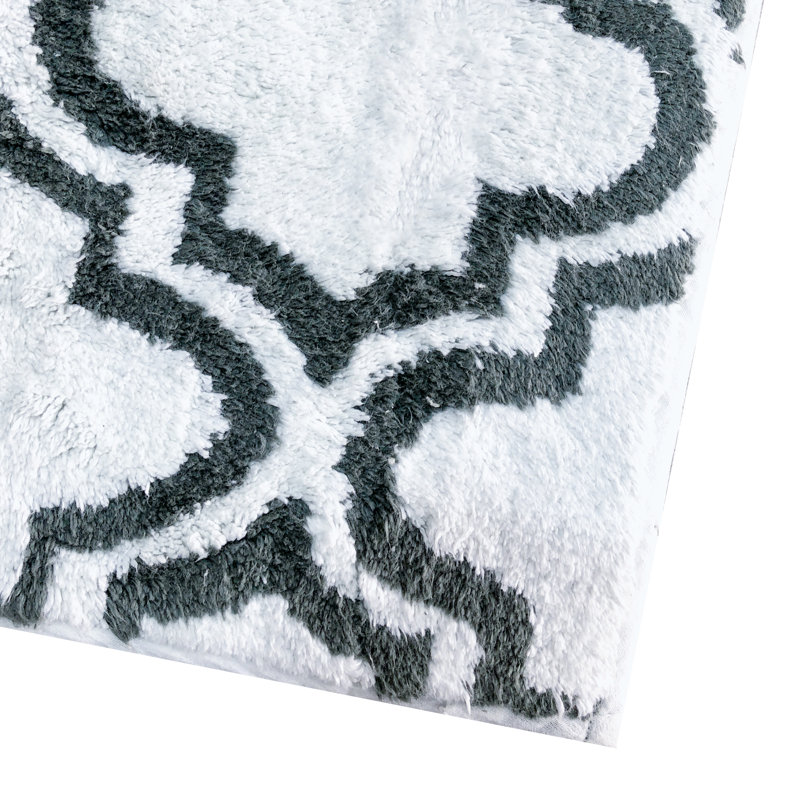 Tapis pour salle de bain surdimensionné Andromada, Blanc