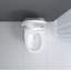 Toilette moderne et intelligente avec siège de bidet intégré, siège d'auto ouverture / fermeture de toilette intelligent, capteur de pied, affichage à DEL, veilleuse, eau chaude et sécheuse