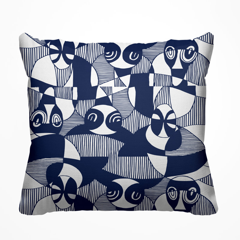 Housse et insert de coussin extérieur d'extérieur, L 15 po x H 15 po, Bleu marine