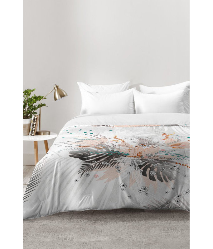 Iveta Abolina Modern & Contemporary Polyester Floral Comforter, King Comforter + 2 King Shams