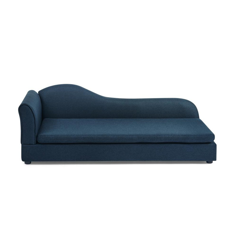 Irregular Wave Backrest Oversized Pet Sofa, Dark Blue