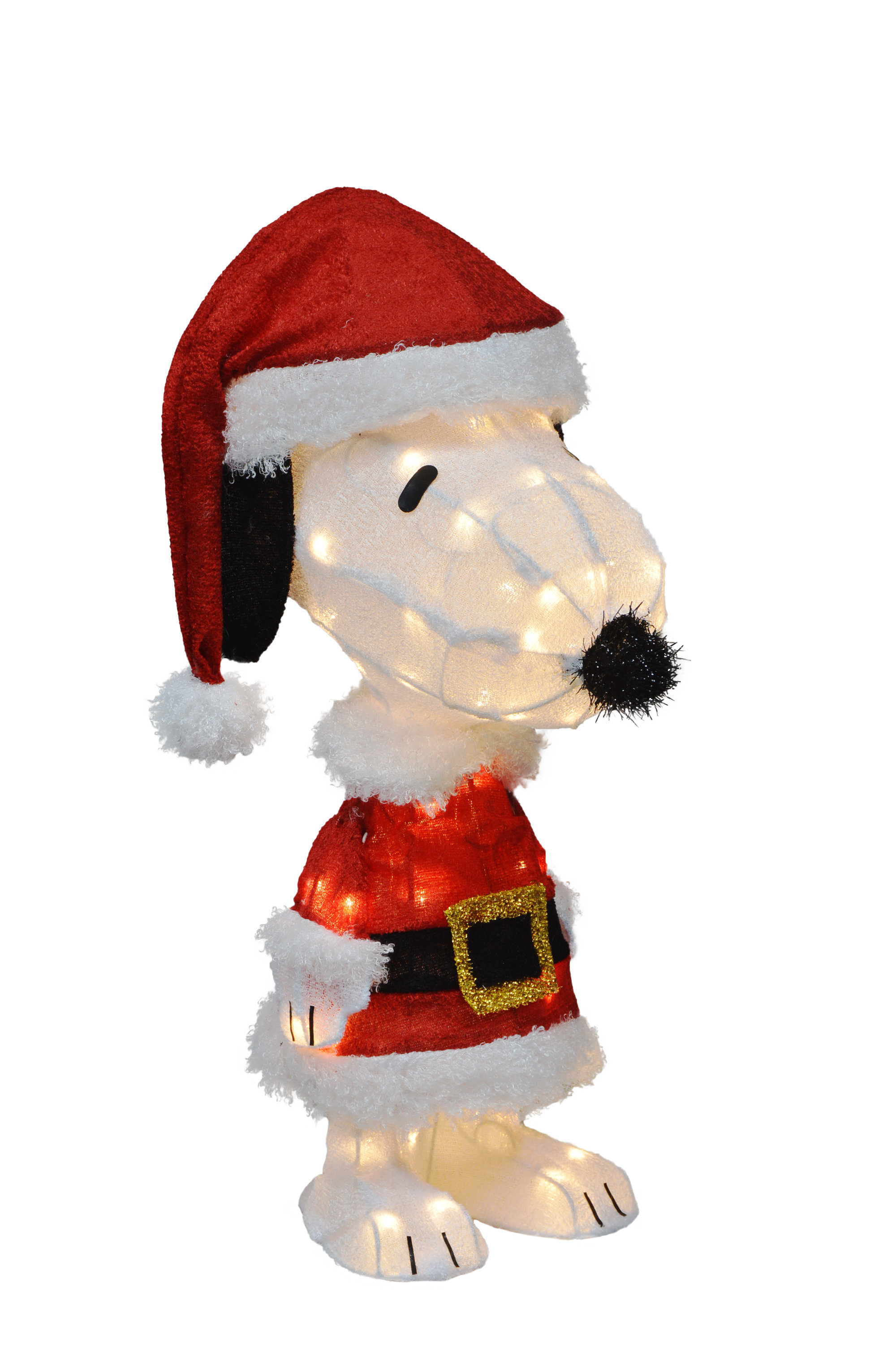 The Holiday Aisle® 24-Inch Pre-Lit 3D Peanuts Santa Snoopy | Wayfair