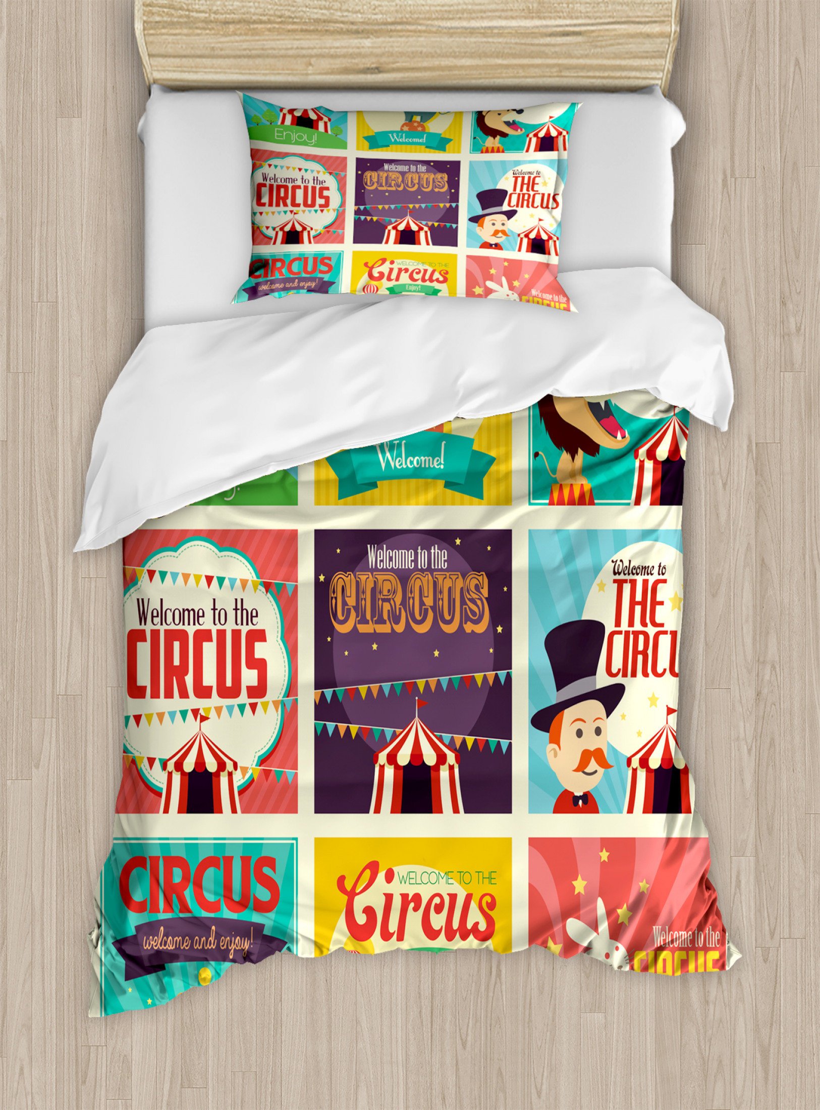 Circus Dream Pattern Print Duvet Cover Bedding Set