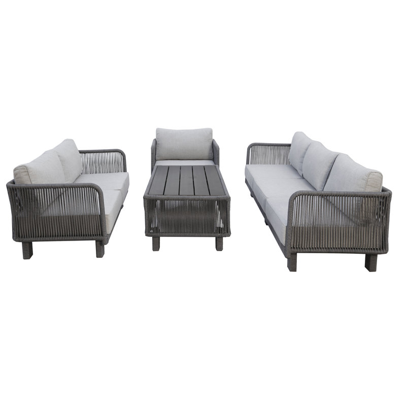 Sommers 6 - Person Patio Conversation Set with Cushions