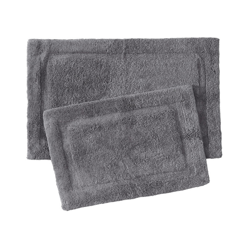 Rane Plush Bath Rug, Charcoal
