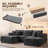 Felton Boneless 72'' Upholstered Modular U-Shaped Sectional Sofa Couch Set Reversible & Spacious for Small Space No Assembly Required-60238333
