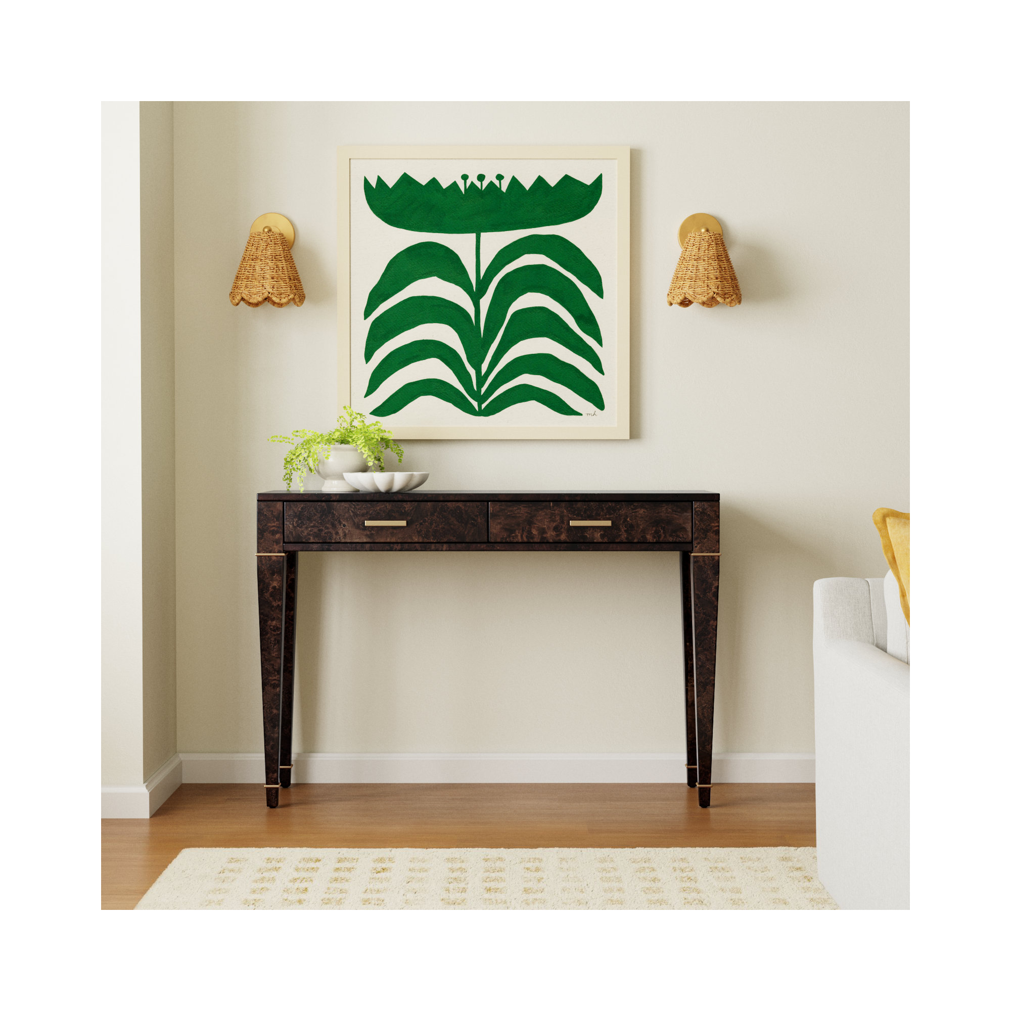 Mazekine 45" Console Table, Dark Brown