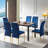 Velvet Dining Chairs Set of 6, Golden Leg-2015567373