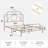 Metal Bed with Headboard and Footboard,No box Spring,Wooden Slat-721613089-721613091