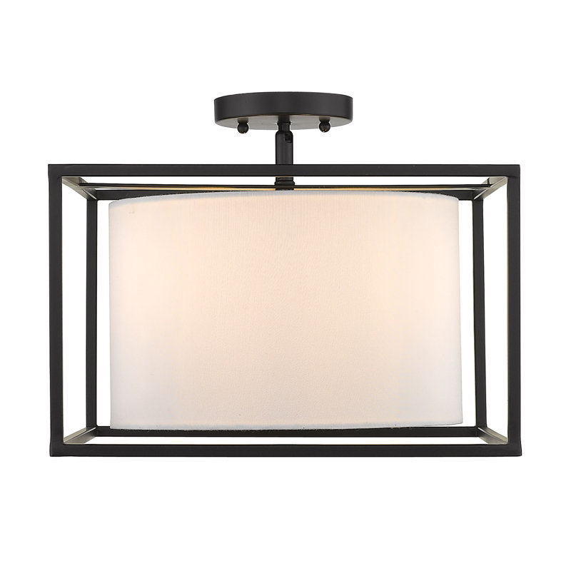 Plafonnier semi-encastré 3 lumières 14,5 po Hodder
