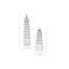 2 Piece Pagoda Objects Set