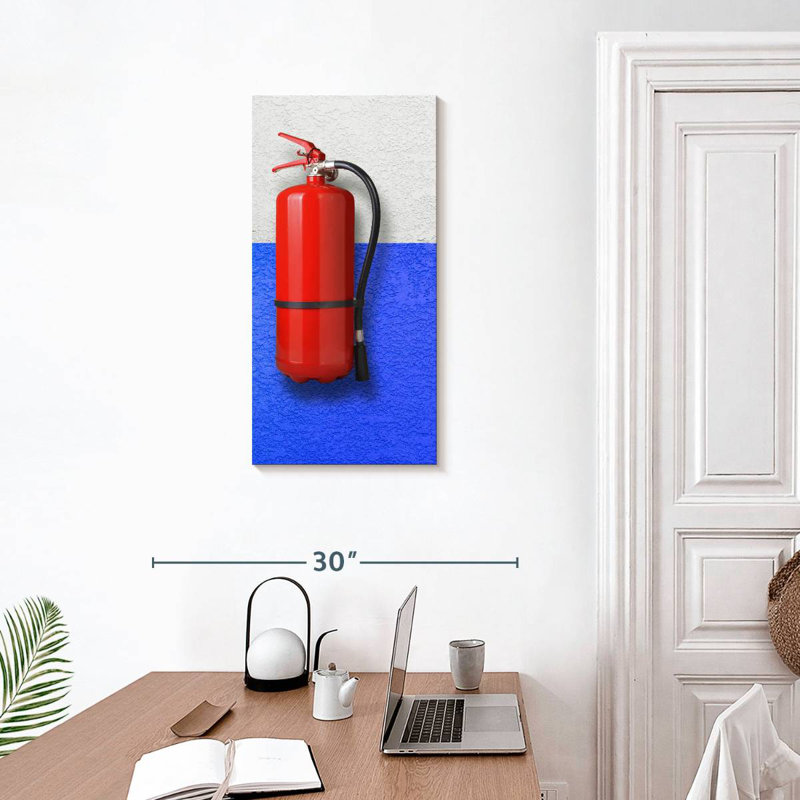 Extincteur d'incendie, H 30 po x l 15 po