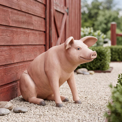Sitting In Hog Heaven Garden Statue