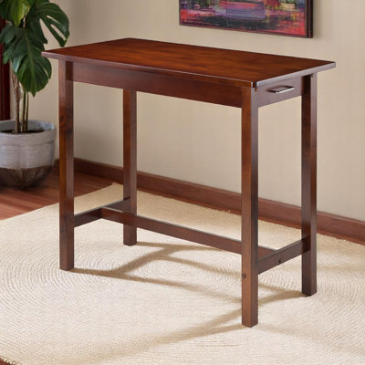 Warba 2-Drawer Breakfast Table in Walnut Finish, 33.04'' H X 39.12'' W X 19.48'' D