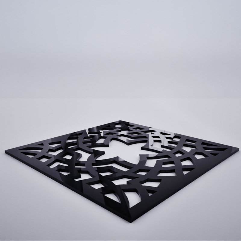 Panneaux muraux décoratifs en acrylique Paris, très petit, l 7 3/8 po x H 7 3/8 po x T 1/8 po, noir, Noir