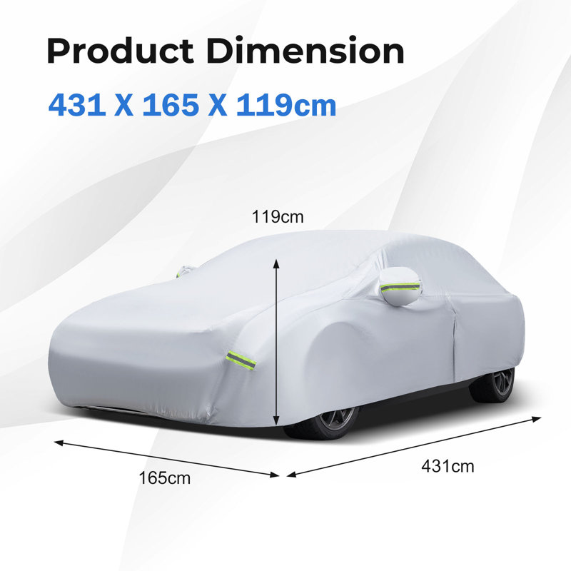 Bannie Elastic Automobile Cover By Dakota Fields, 119cm H x 431cm W x 165cm D