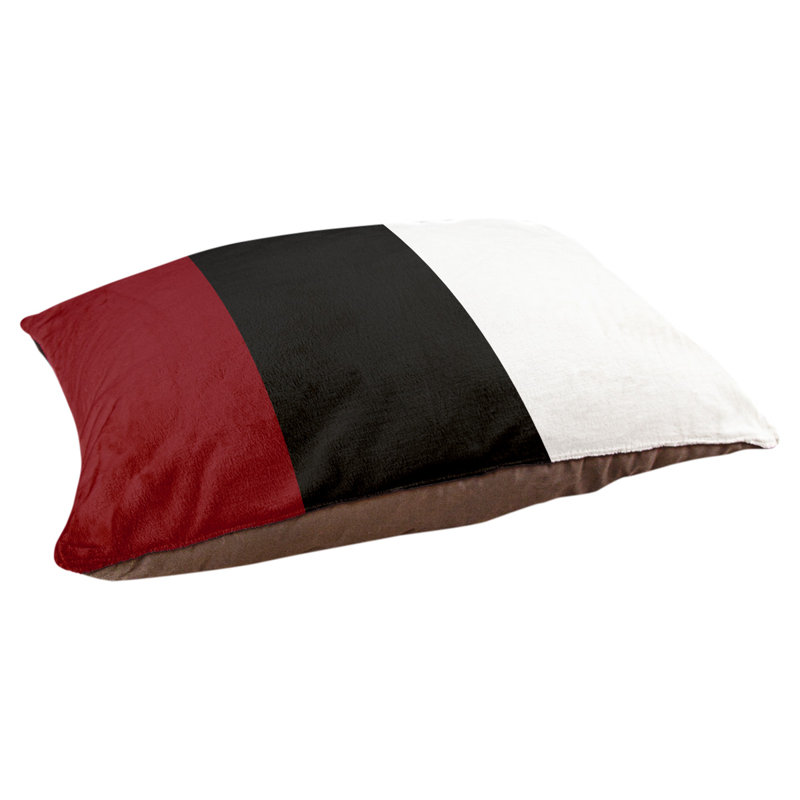 Coussin Ohio Football, Grand (l 40 po x P 30 po x H 6,5 po), Grenat / milieu noir
