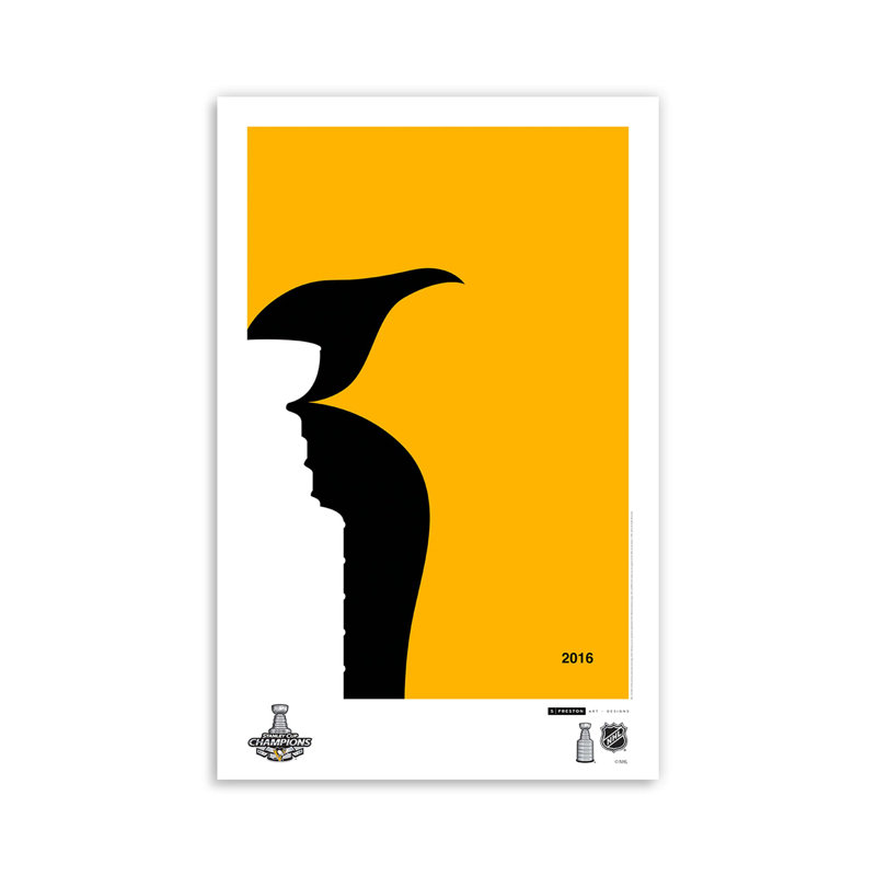 Minimaliste 2016 NHL Stanley Cup par S. Preston Pittsburgh Penguins