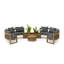 Circular Modular Outdoor 6 - Piece Teak Conversation Set-44502918