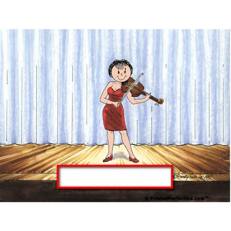 Joueur de violon personnalisé - aimant en bois pour femme - excellent cadeau!, Oui