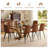  71" Glass Dining Table Set for 8, Tempered Glass Table Top with U-Shaped Legs and Fabric Dining Chairs,Ideal for Kitchens, Living Rooms-322662142