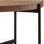 Table basse ronde moderne avec base en métal robuste et plateau en panneau de fibres à densité moyenne polyvalent