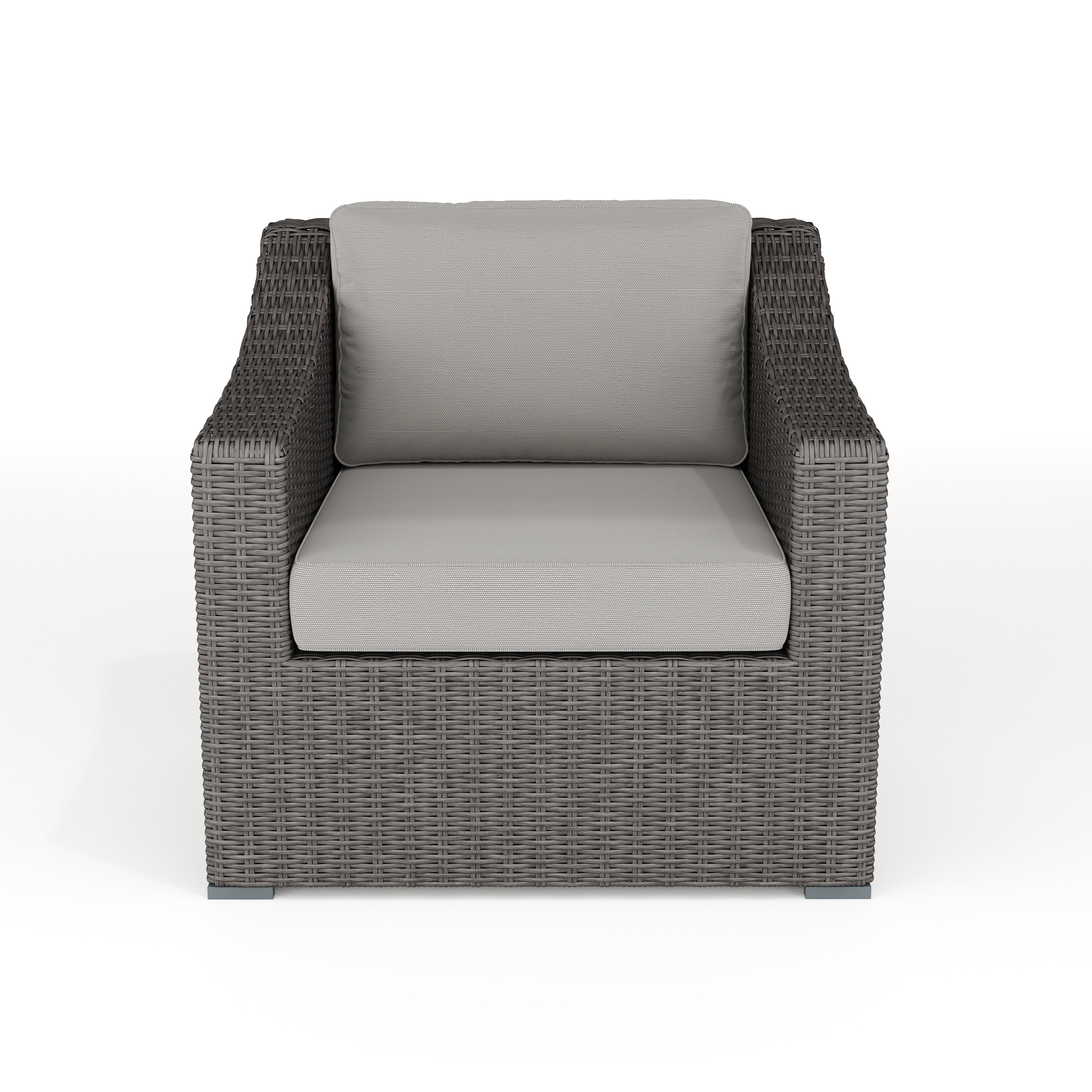 Martha Stewart Bedford Outdoor Rattan Wicker Accent Chair With All ...