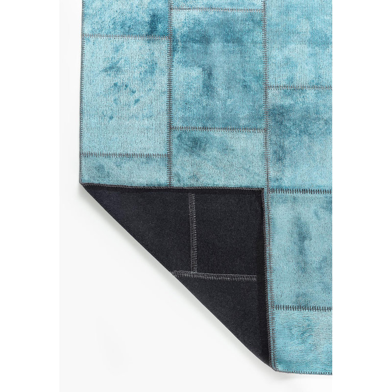 Rapture Patchwork Area Rug in Blue, Rectangle 7'10" x 9'10"
