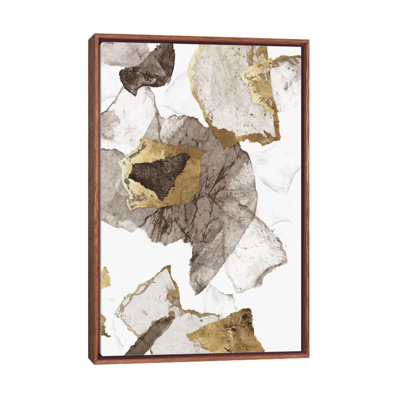 Amplifié II - impression d'art graphique, H 26 po x l 18 po x 1,5 po, Toile avec cadre en bois brun