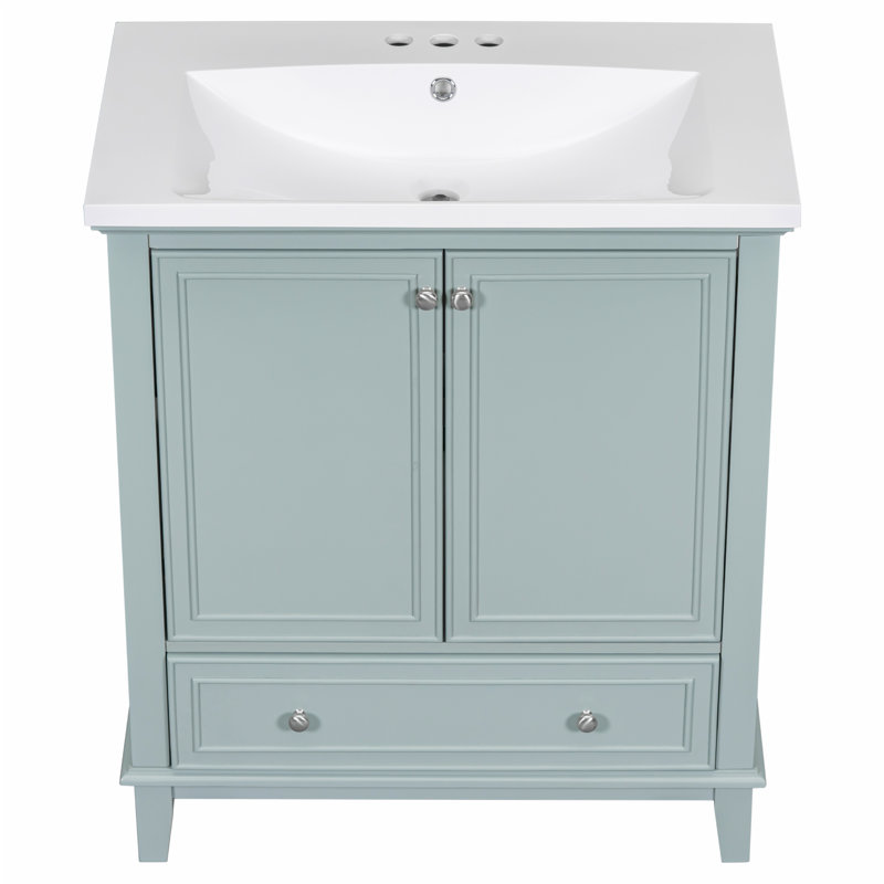 Meuble-lavabo 30 po avec lavabo, Vert