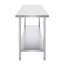 Table de préparation en acier inoxydable