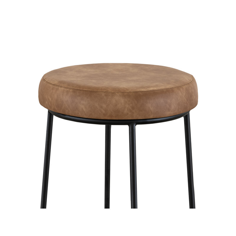 Wooden Frame & Metal Base, 30" Stool