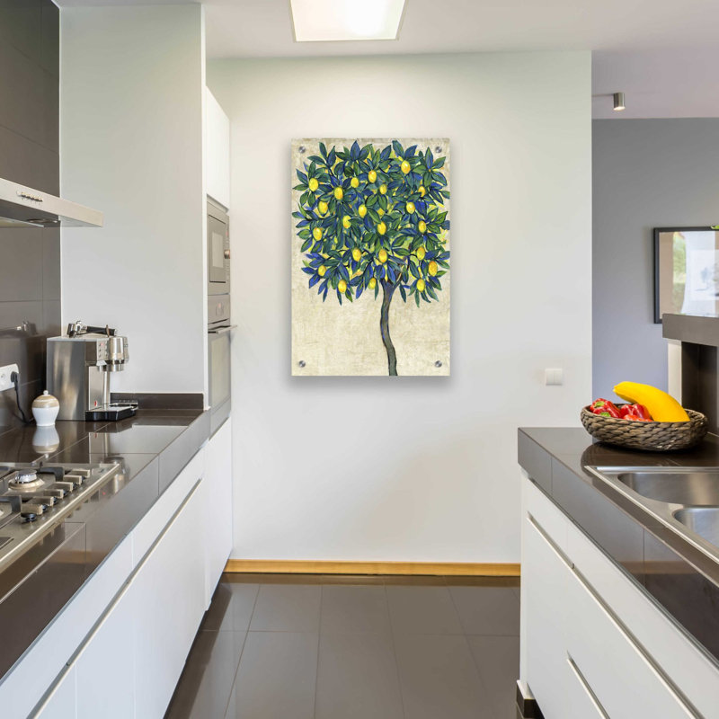 «Lemon Tree Composition I» par Tim O'Toole, art mural en verre acrylique, H 36 po x l 24 po x P 0,2 po