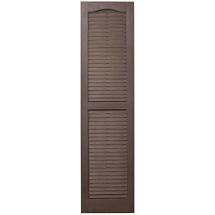 Cathedral Top Standard Open Louver Shutter (Set of 2)