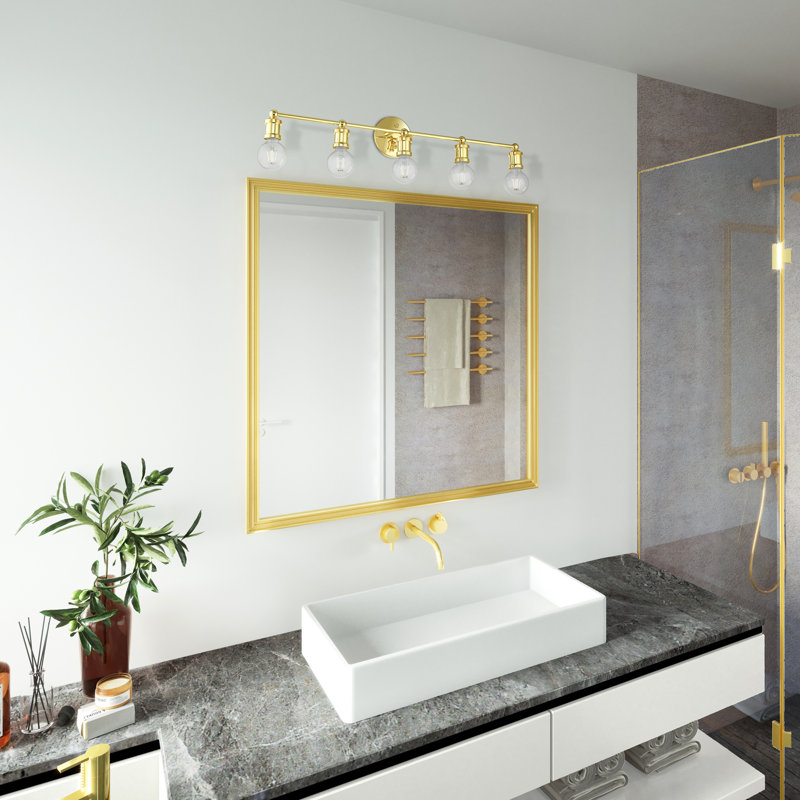 Grogan 5 - Light Dimmable Vanity Light, Polished Brass