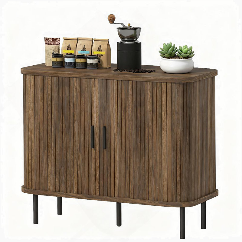Dark Gray Solid Wood Double Doors Wall Cabinet With 2 Adjustable Shelves For Versatile Storage In Kitchen, Bathroom, And Laundry