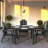 The Outdoor Courtyard Dining Set Includes A Square Table And 4 Beautifully Designed Dining Chairs With Armrests. It Fully Embodies Noble Taste And Attention To Guests, Making It An Ideal Choice For Hosting Guests At Home.-1949657319