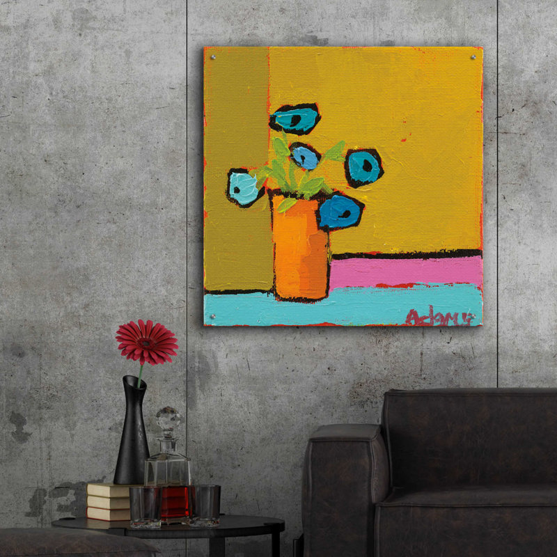 " Orange Vase " by Phyllis Adams, 36" H x 36" W x 0.2" D