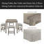 Ensemble de table de salle à manger, de bar et de chaises, ensemble de table de salle à manger 5 pièces, ensemble de table de petit déjeuner industriel, pour le salon, la salle à manger, la salle de jeux-2026212272-2026212274
