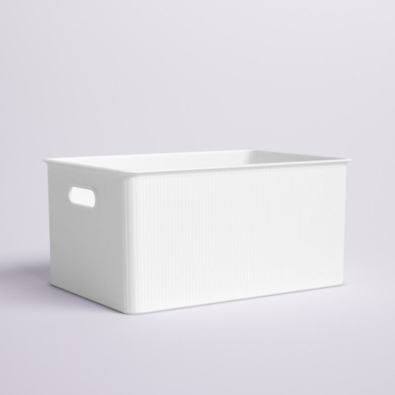 Cube en plastique, Blanc, H 5 po x l 10,5 po x P 7 po