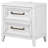 Avril Distressed White 2-Drawer Nightstand Bedside Table