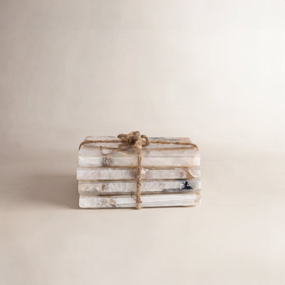 Stoneware Square 4 Piece Coaster Set