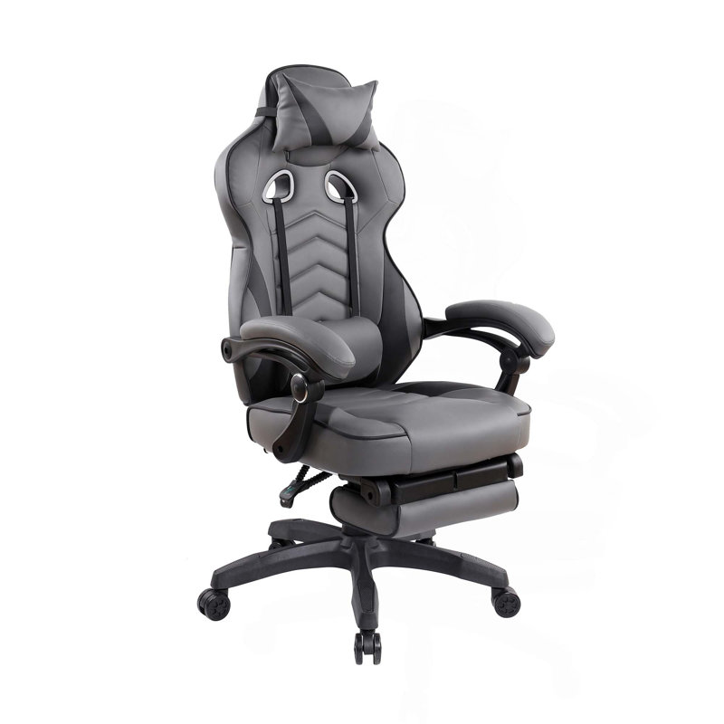 Fauteuil de direction entièrement inclinable avec repose-pieds Gaming