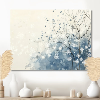Snowflakes Falling In Winter II - Winter Landscape Wall Décor